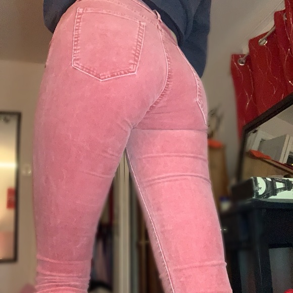 PINK CORDUROY PANTS - Picture 2 of 2